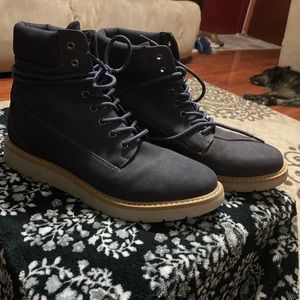 White Mountain Suede Combat Boots